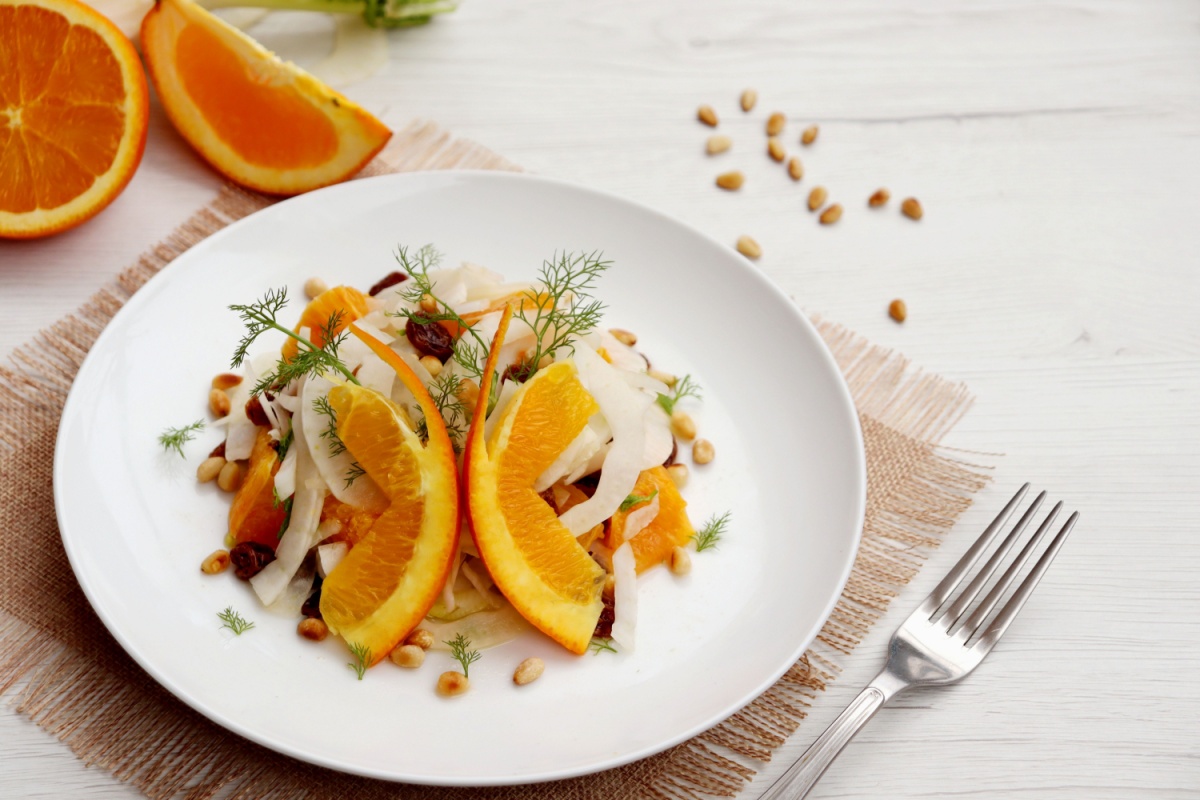 L’insalata senza glutine con finocchi e arance